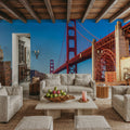 San Francisco Golden Gate Bridge Mural Wallpaper - room preview 04