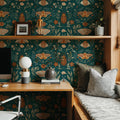 Papilion Chase Green Mural Wallpaper - room preview 04