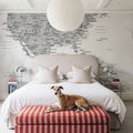 US Mexico Caribbean Map - Jimmy Wash Mural Wallpaper - room preview 04
