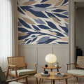 Leafy Lines Plain Mural Wallpaper - room preview 04