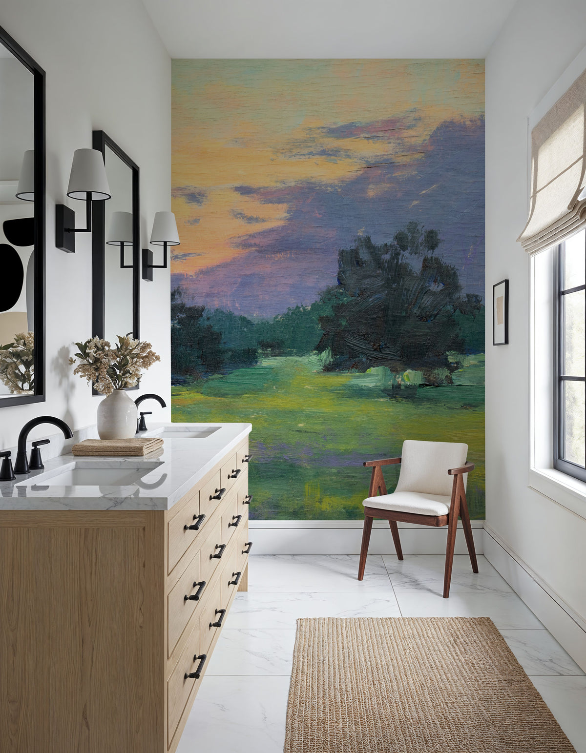 Sunset Fields Mural Wallpaper - room preview 04