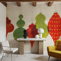 Festive Decorations Ornaments Mural Wallpaper - room preview 04