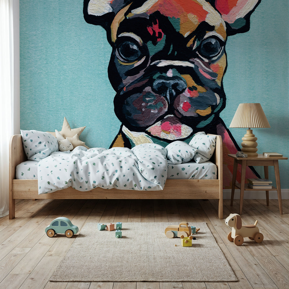 Stanley the French Bulldog Mural Wallpaper - room preview 04