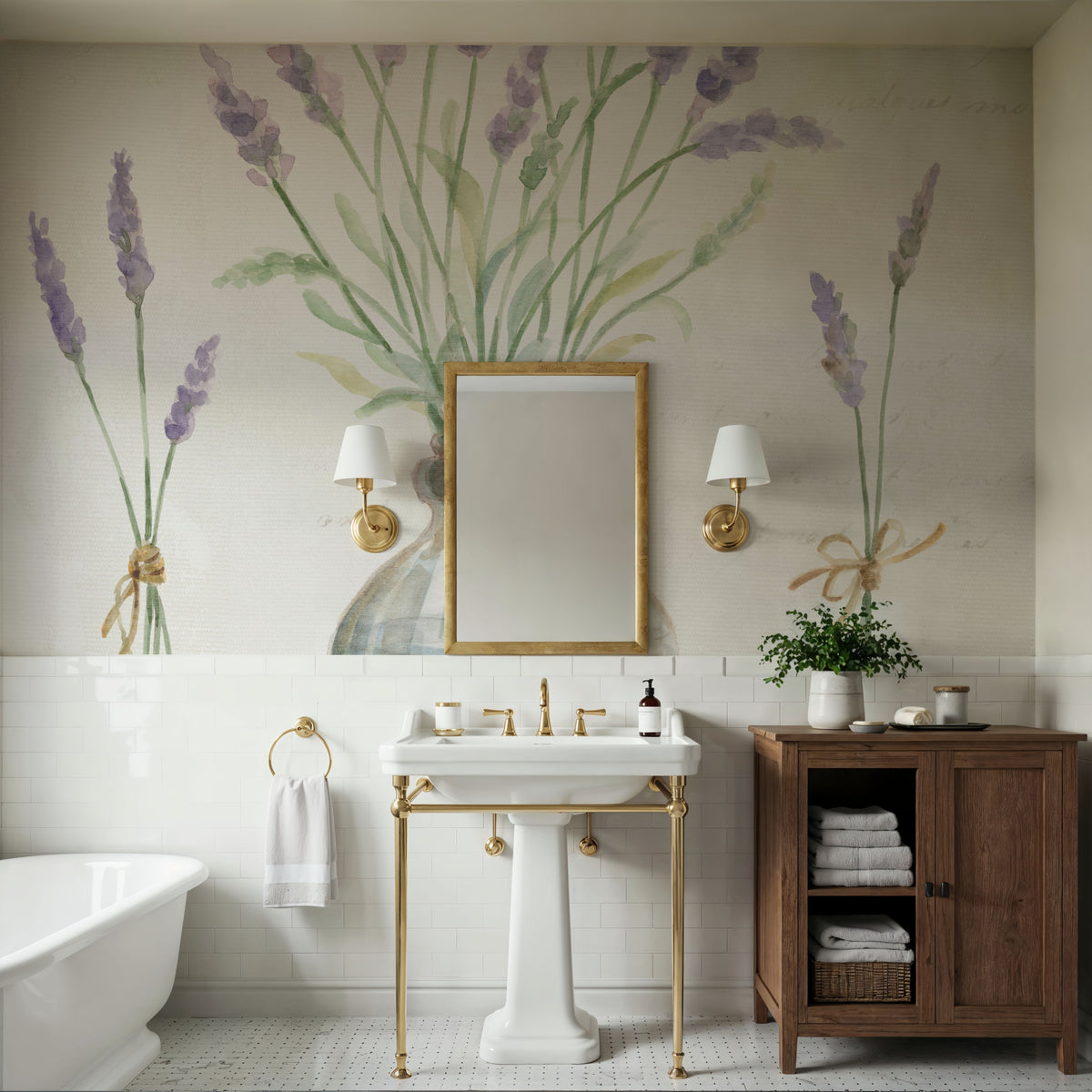 Lavender Fields VI Mural Wallpaper - room preview 04