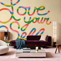 Love Your Self Mural Wallpaper - room preview 04