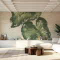 Textile Leaves II Mural Wallpaper - room preview 04