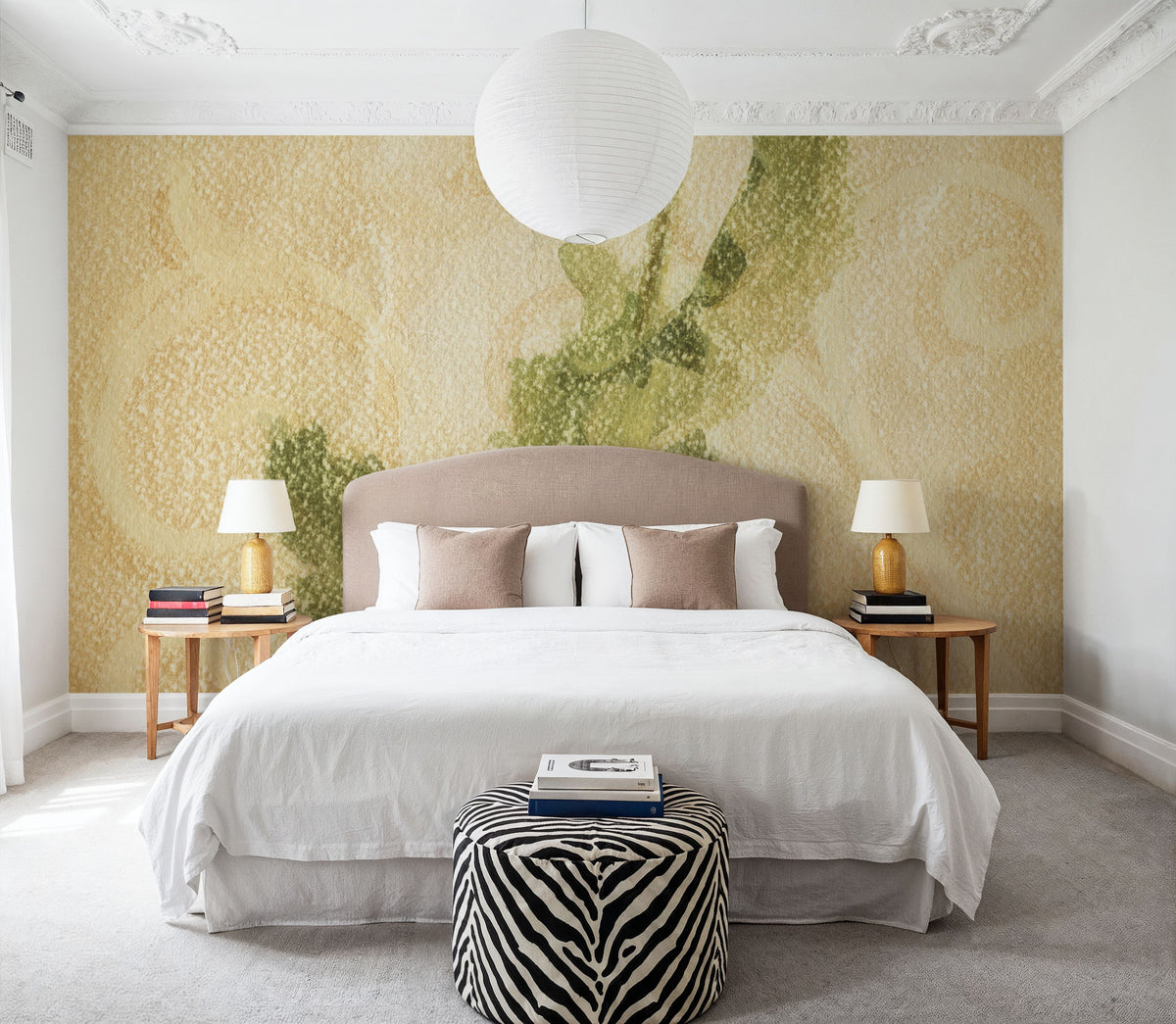Vintage Poppy in Glass Vase Mural Wallpaper - room preview 04