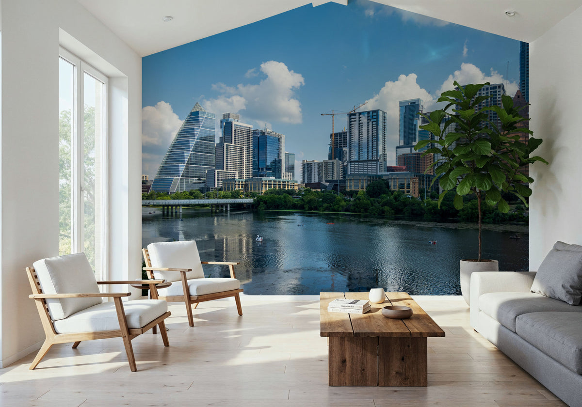 Skyline Reflections Mural Wallpaper - room preview 04