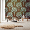 Elephant Ear Tree, Brown Mural Wallpaper - room preview 04