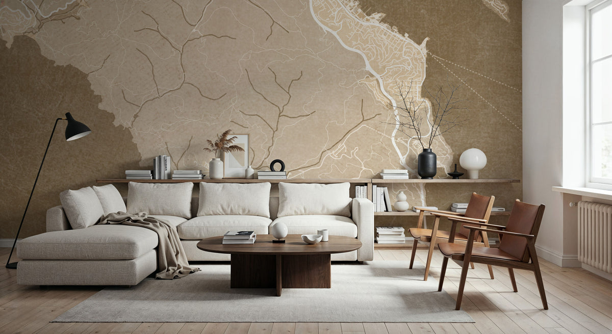Golden Gate Recreation Area Ochre Mural Wallpaper - room preview 04