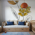 Line Flower IV Mural Wallpaper - room preview 04