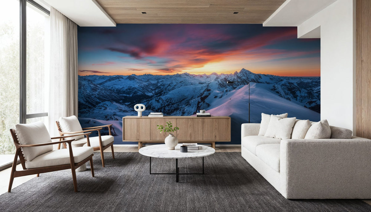 Mountain Sunset Mural Wallpaper - room preview 04