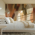 Golden Abstract Composition Mural Wallpaper - room preview 04