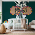 Miami Living Zebra Portrait Mural Wallpaper - room preview 04