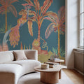 Colorful Jungle, Turqouise Mural Wallpaper - room preview 04
