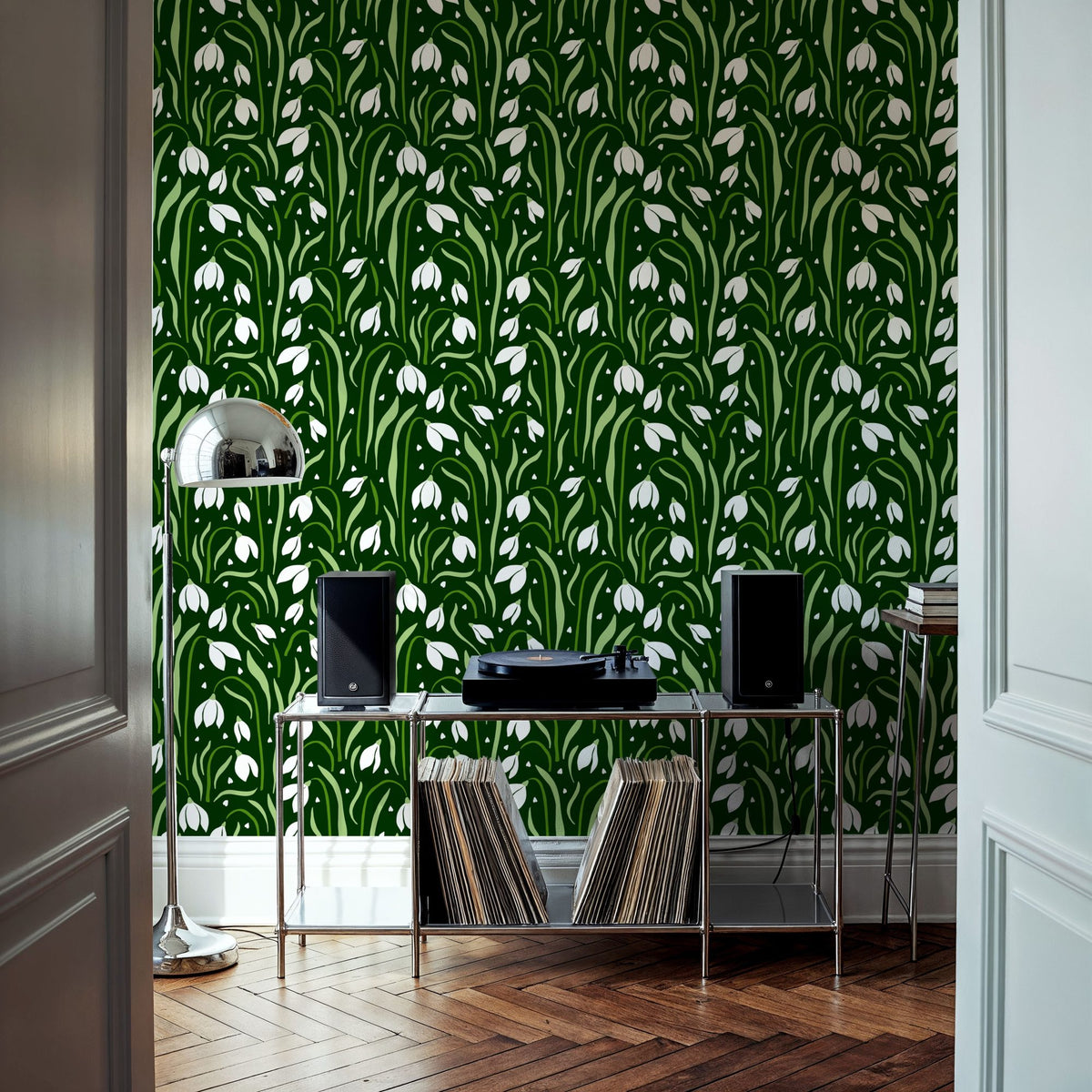 Snowdrops in Spring Mural Wallpaper - room preview 04
