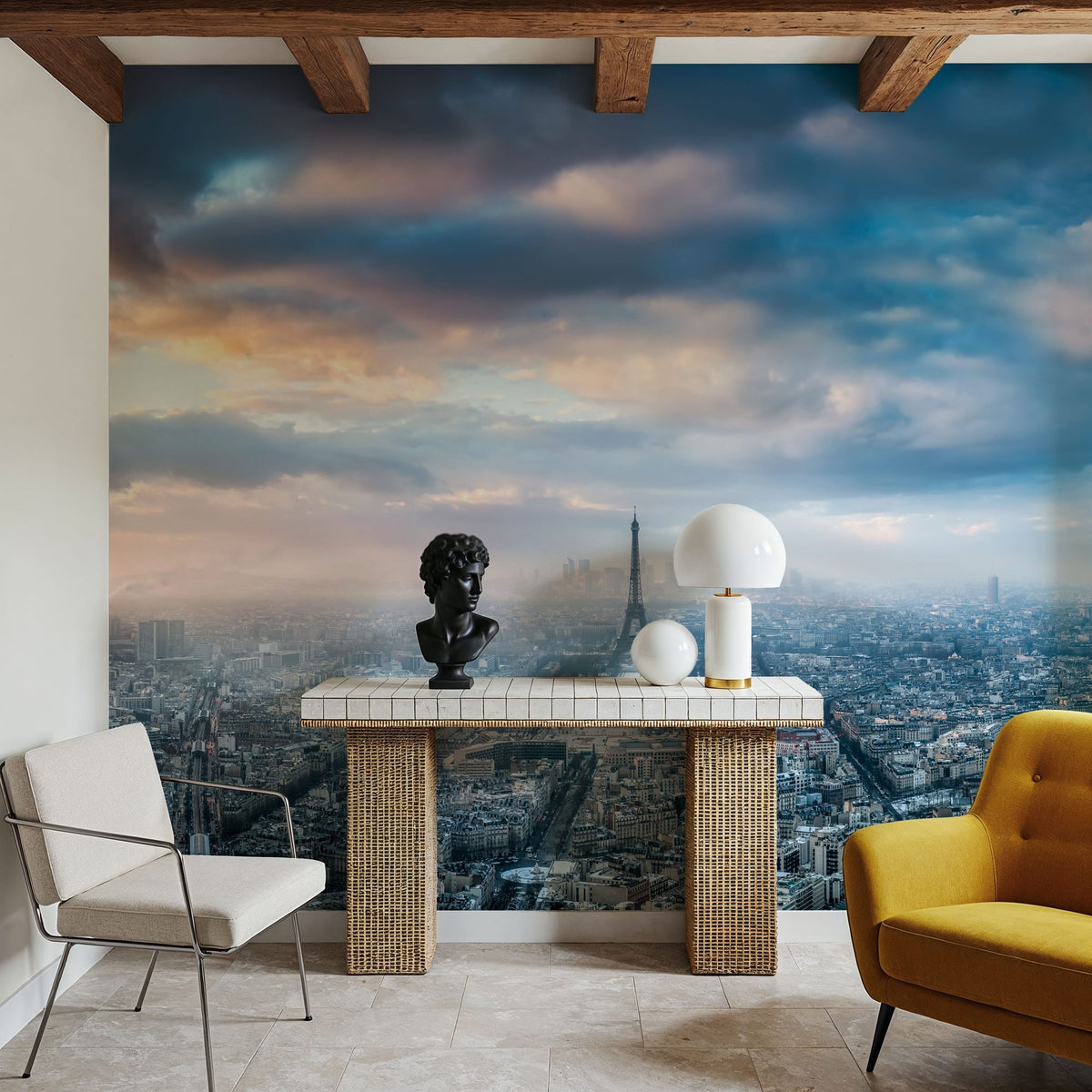 Paris in Winter Mural Wallpaper - room preview 04