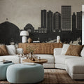 Tacoma Washington Skyline Concrete Mural Wallpaper - room preview 04