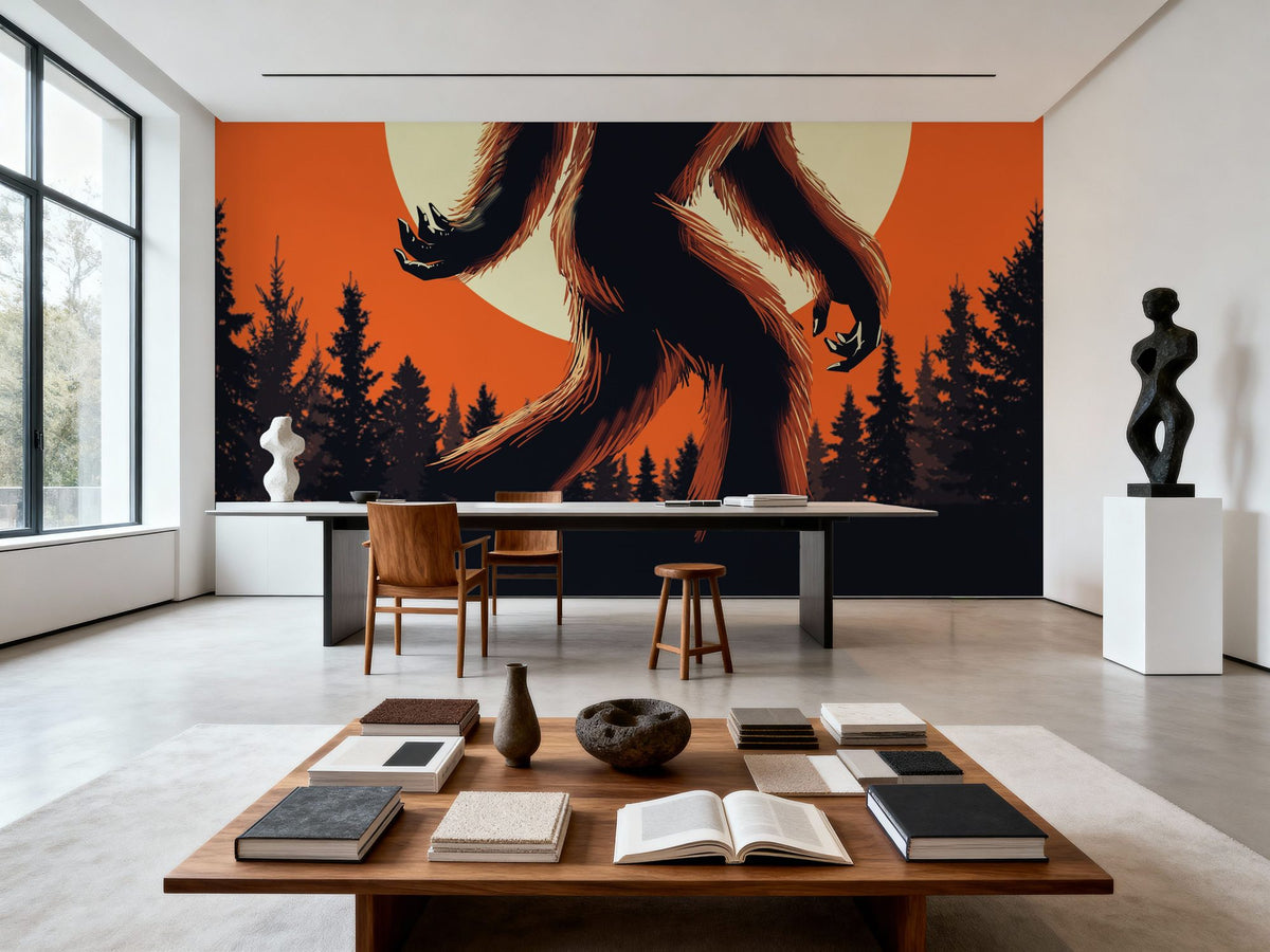 Bigfoot Lake Front Mural Wallpaper - room preview 04