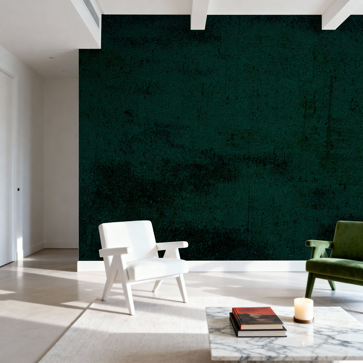 Teal Textures Mural Wallpaper - room preview 04