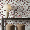 Orange and Purple Garden Mural Wallpaper - room preview 04