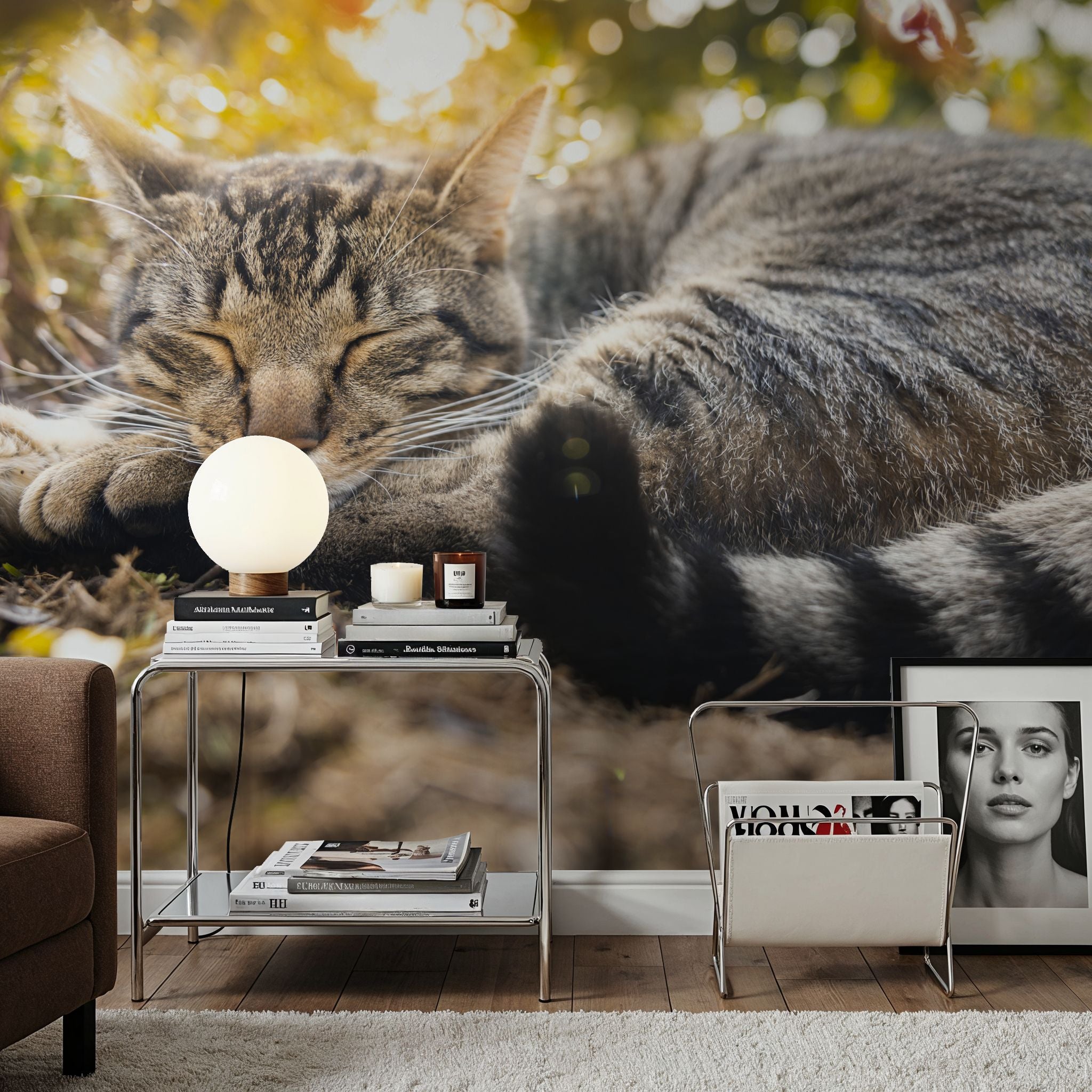 Cat Chill Mural Wallpaper