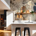 Golden Hydrangeas I White Mural Wallpaper - room preview 04