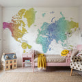 World Map Cities - Adrius Mural Wallpaper - room preview 04