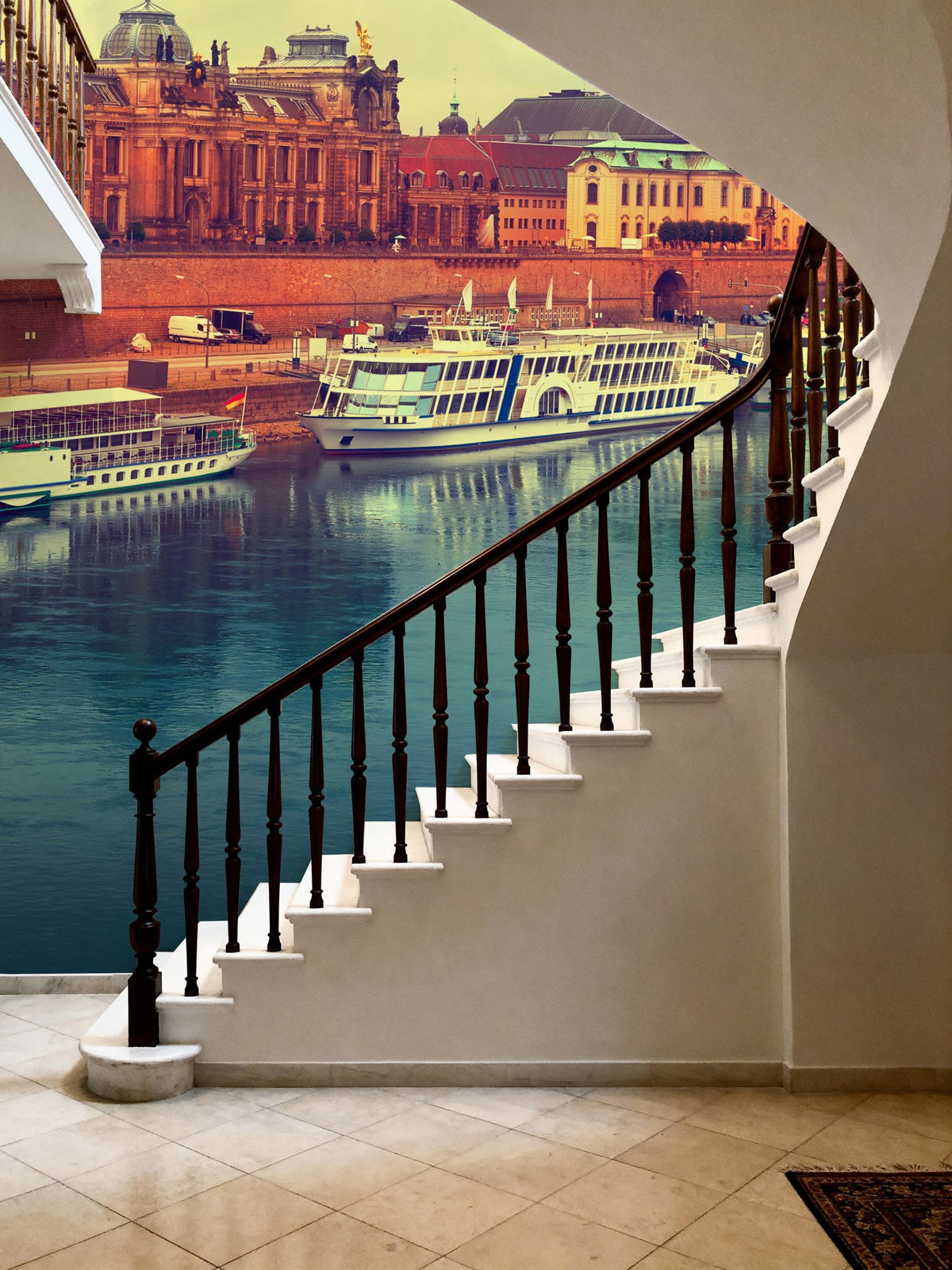 Baroque Riverfront Mural Wallpaper - room preview 04