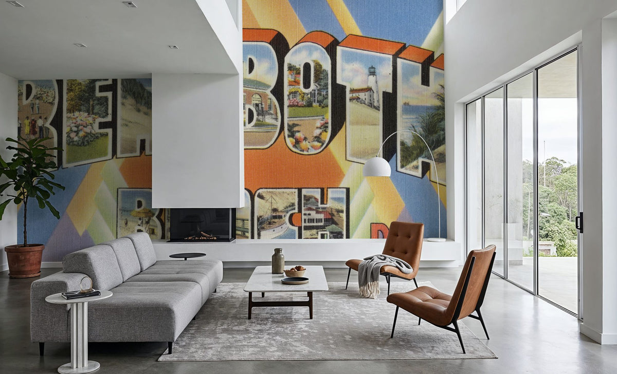 Greetings From Renoboth Beach Mural Wallpaper - room preview 04