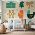 Winter Cheer IV Mural Wallpaper - room preview 04