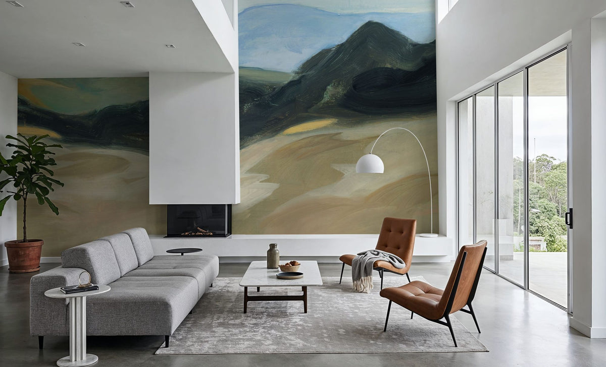 Layered Mountains Mural Wallpaper - room preview 04