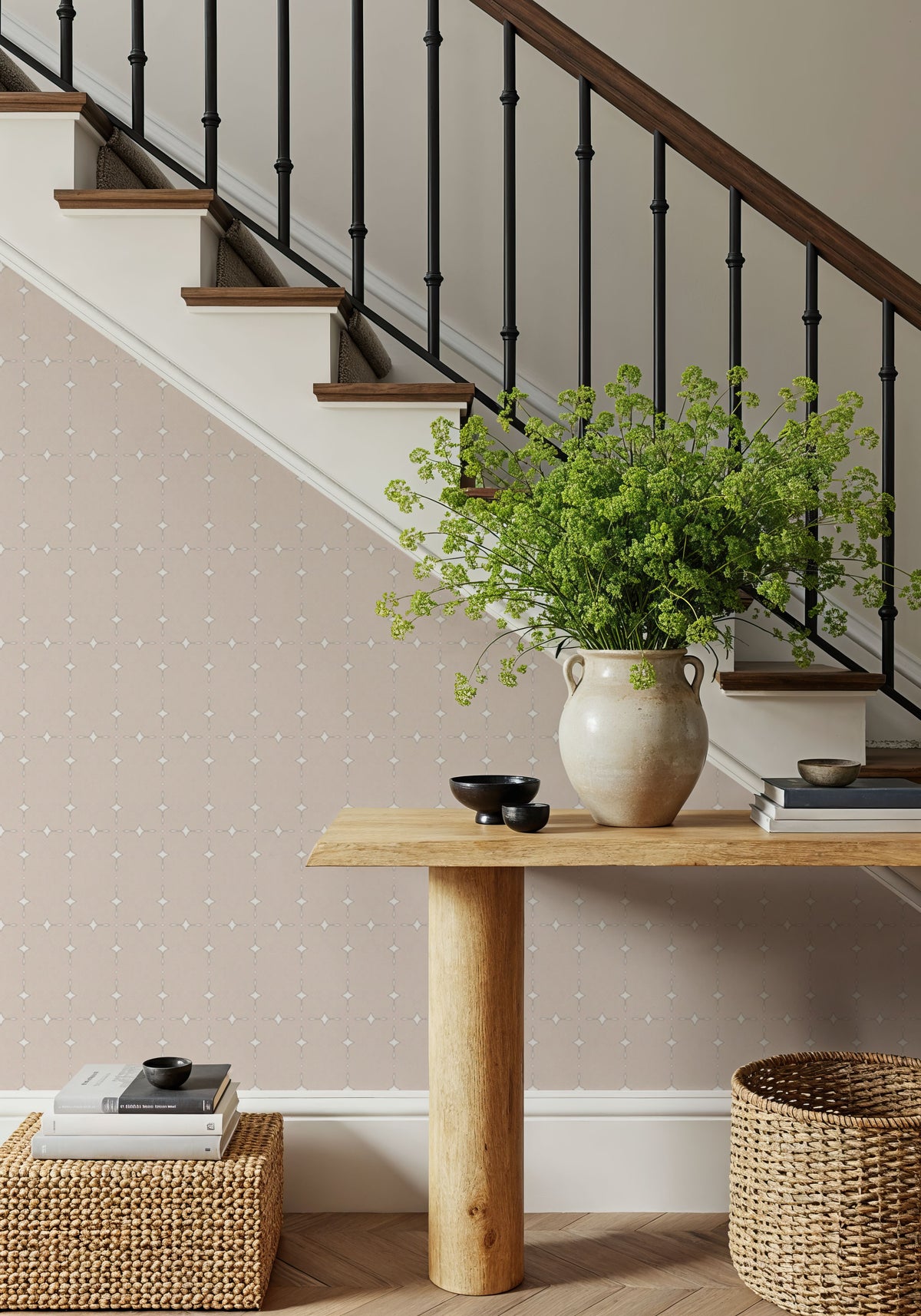 Zelij Broad Stitches Mural Wallpaper - room preview 04