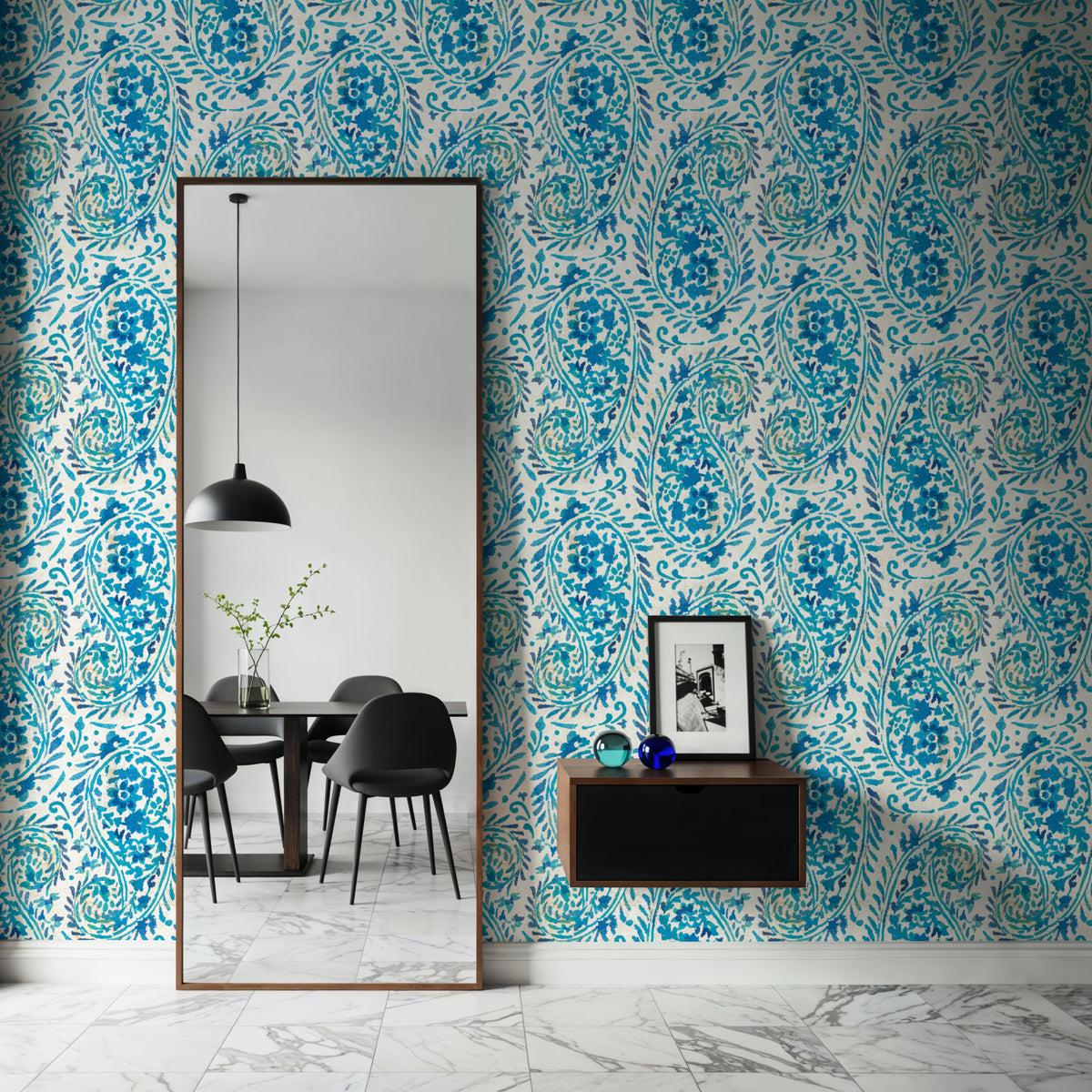 Rustic Floral Mural Wallpaper - room preview 04