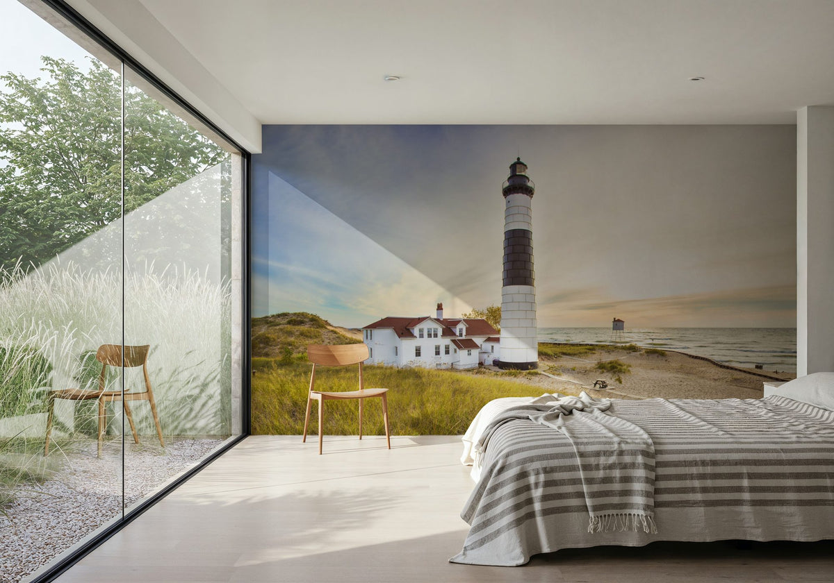 Coastal Lighthouse Beacon Mural Wallpaper - room preview 04