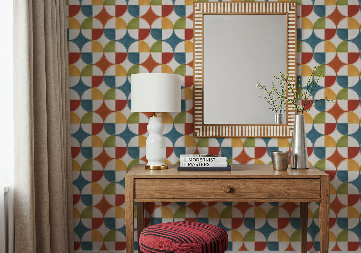 Time to Share Circles Mural Wallpaper - room preview 04