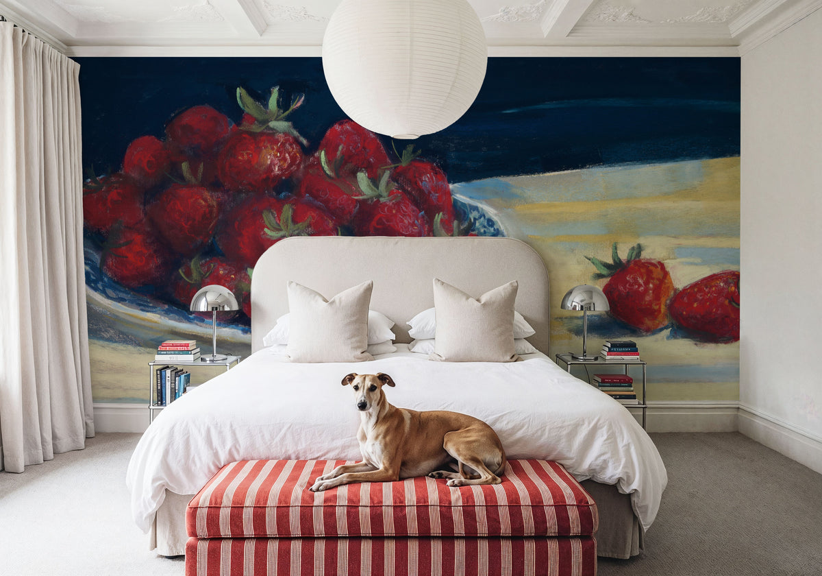 Bowl of Strawberries Mural Wallpaper - room preview 04