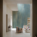 Concrete Surface, Teal Mural Wallpaper - room preview 04