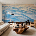 Sunlit Snow Drift Mural Wallpaper - room preview 04