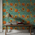 Pumpkin Harvest Blue Mural Wallpaper - room preview 04