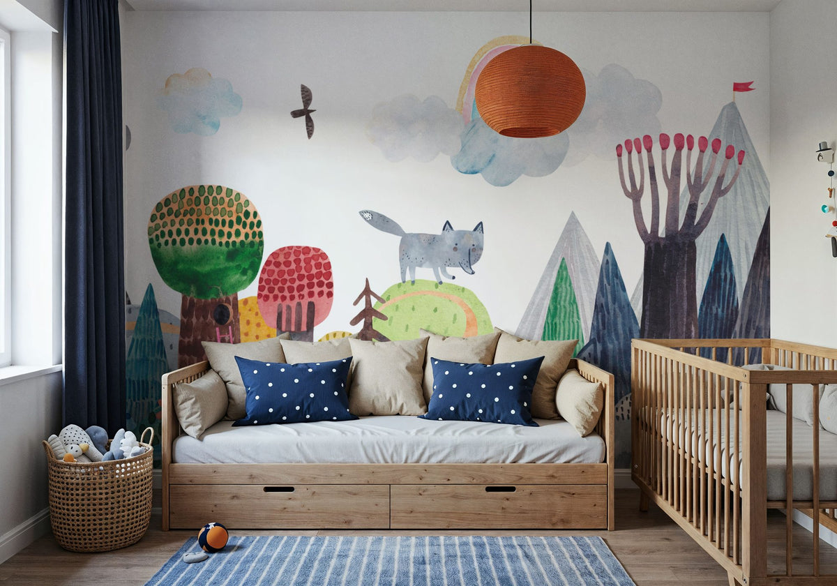 Over the Mountains Mural Wallpaper - room preview 04