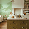 Mediterranean Pine Landscape, Pistachio Mural Wallpaper - room preview 04