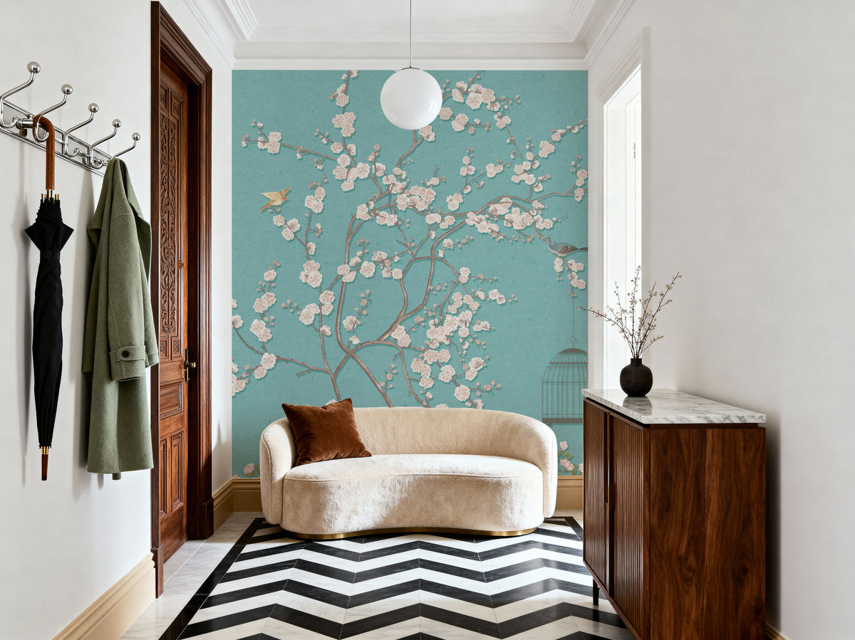 Song Birds Mural Wallpaper - room preview 04