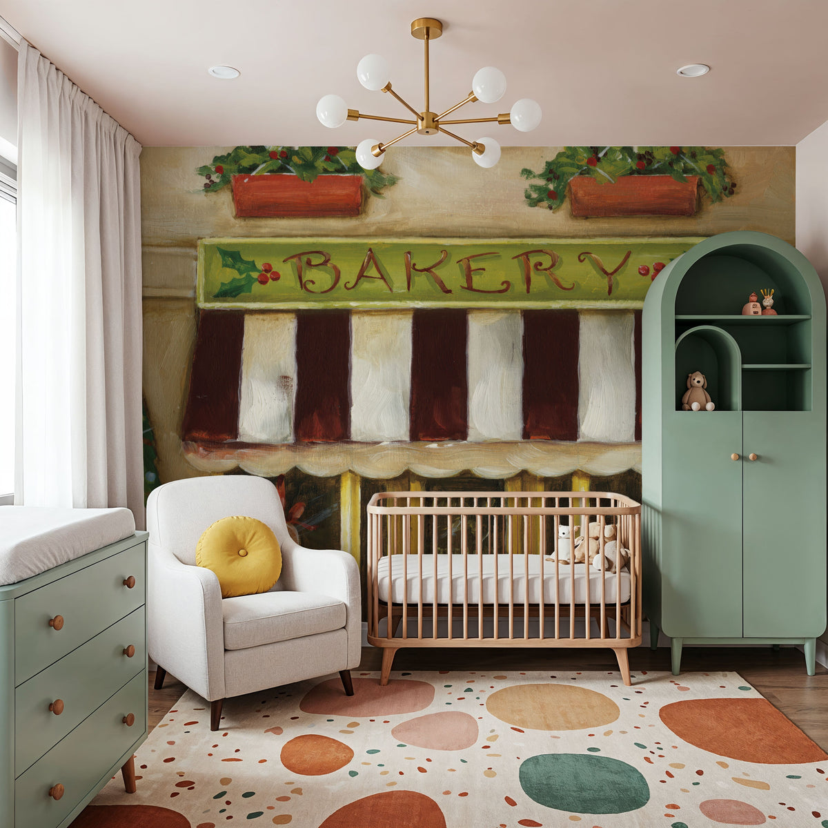 Winter Teddy Bears III Mural Wallpaper - room preview 04