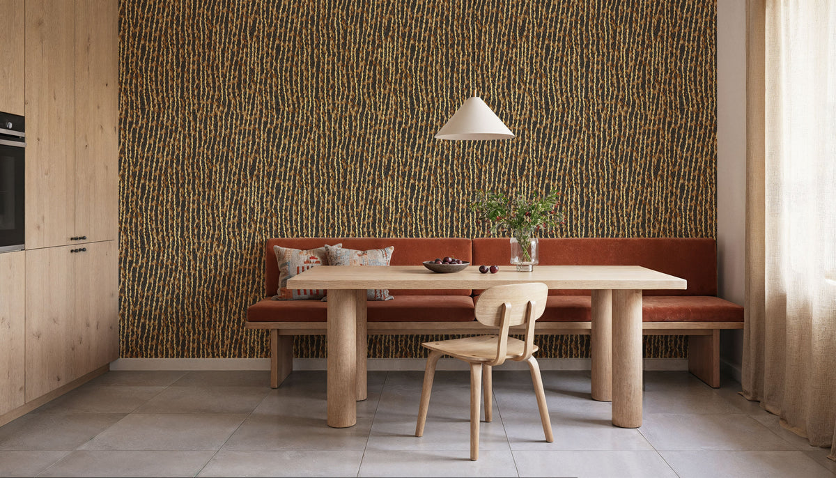 Striped Snake Skin Mural Wallpaper - room preview 04