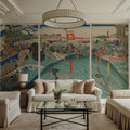 Ocean Brawl Mural Wallpaper - room preview 04