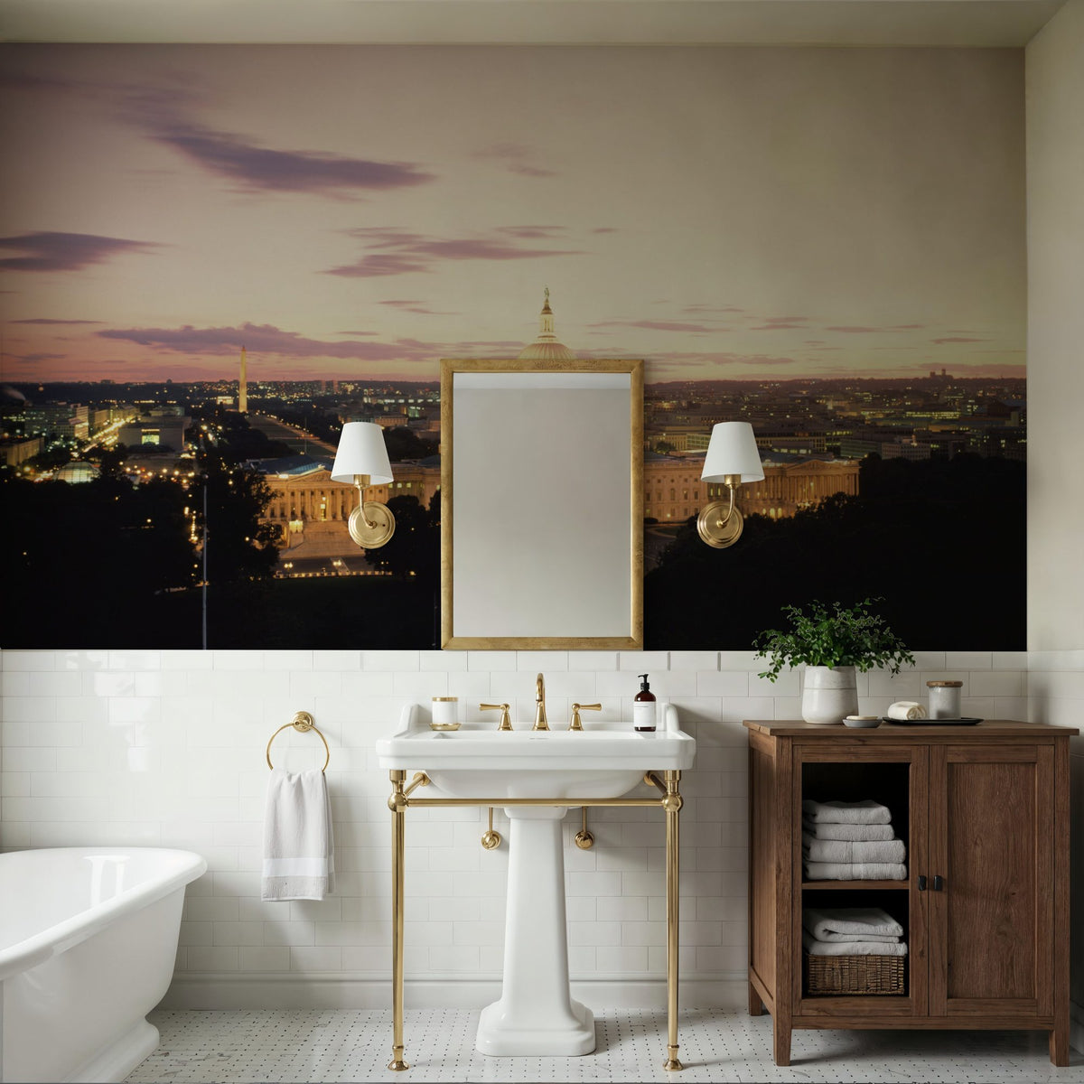 Illuminated Dome Sunset Mural Wallpaper - room preview 04