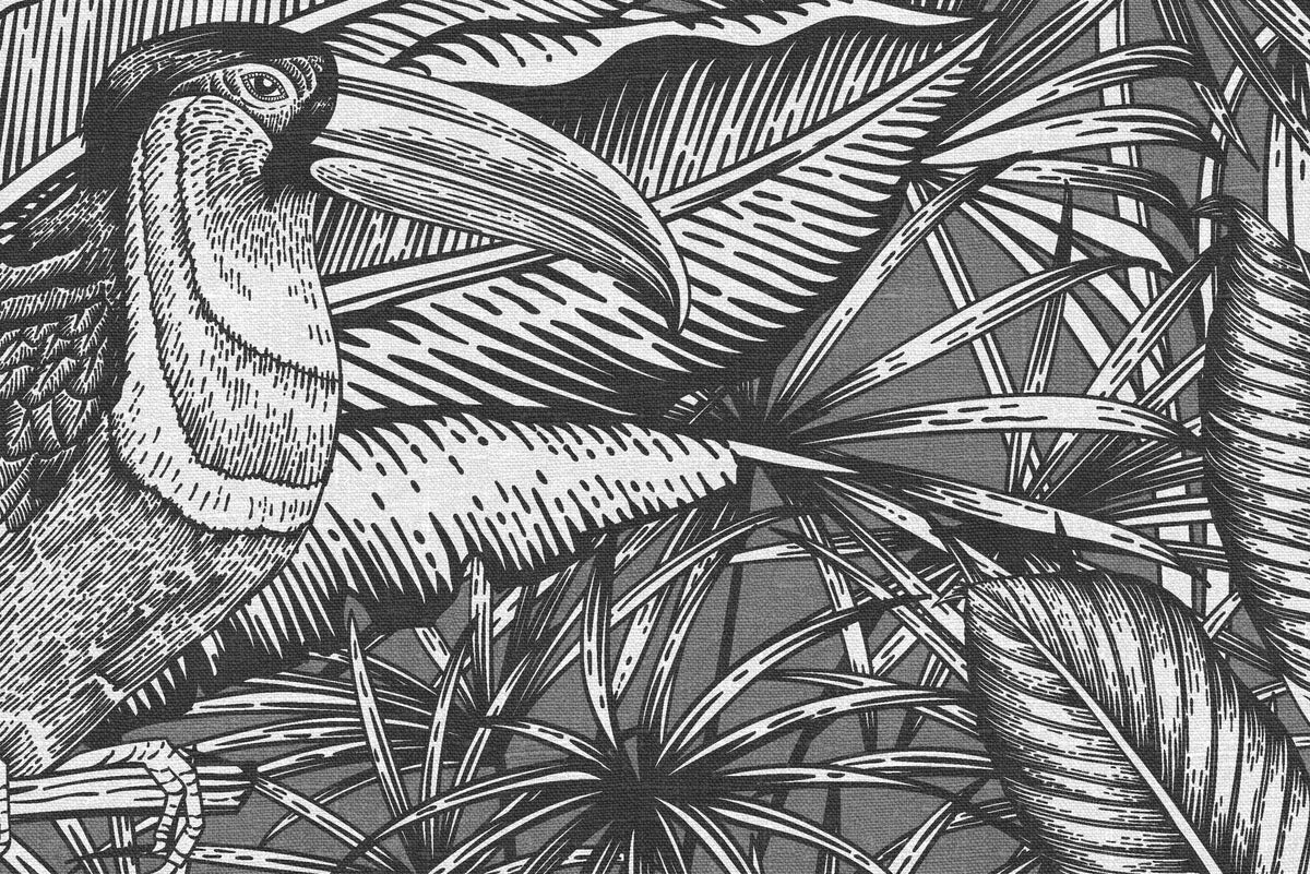 Furada, Graphite Mural Wallpaper - room preview 04