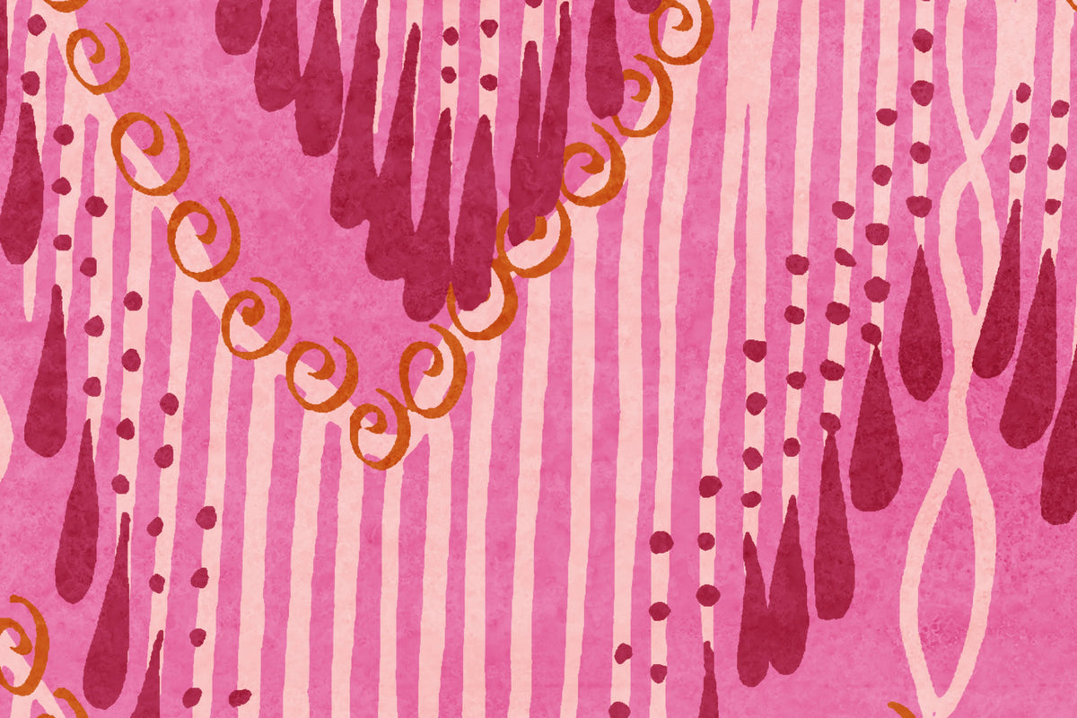 Fringed Follies, Hot Pink Mural Wallpaper - room preview 04