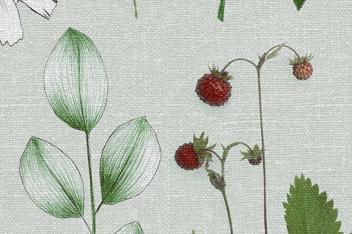 Botanical Green Mural Wallpaper - room preview 04